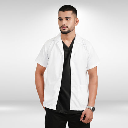 Men's Short Sleeve Lab Coat Apron
