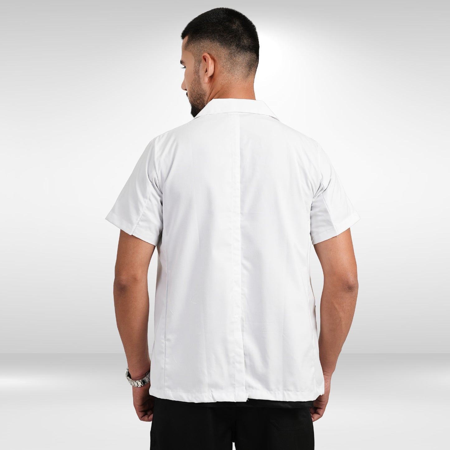 Men's Short Sleeve Lab Coat Apron