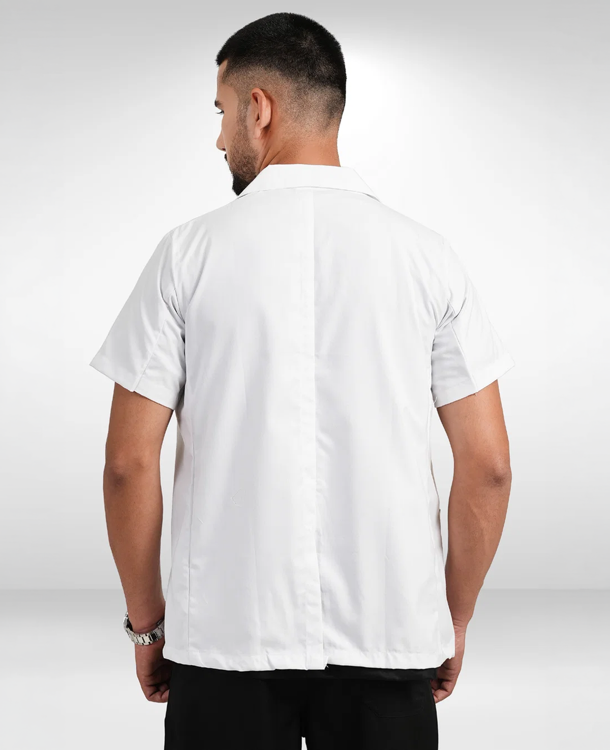 Men's Short Sleeve Lab Coat Apron
